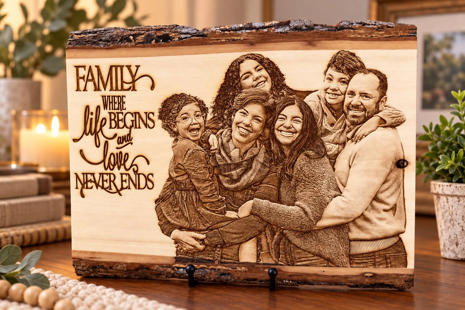Landscape Basswood Plank personalization example